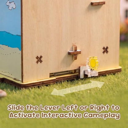 puremind Snoopy Beach Miniature Wooden Puzzle Kit, Peanuts 3D Display Model - style: Beach Miniature