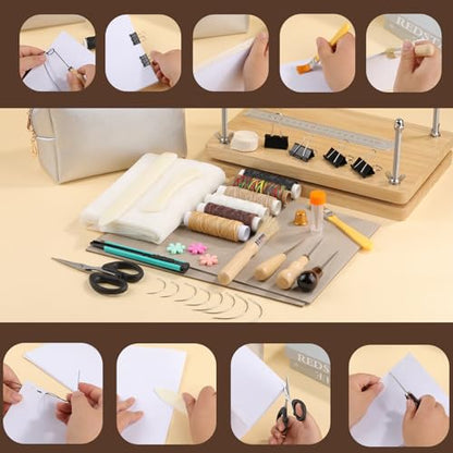 JUPEAN Book Binding Kits Bookbinding Kit Book Binding Press 7.9”x11.6 - size: 7.9"x11.6" Bookbinding Kit -2
