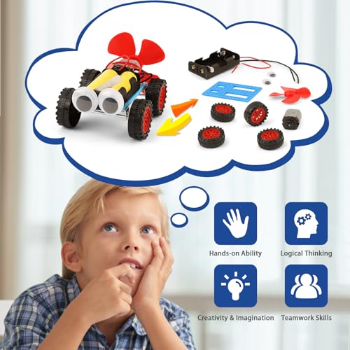 STEM Science Kits for Kids, 5 Set Wind Powered Car for Boy Toys Bulk Gifts