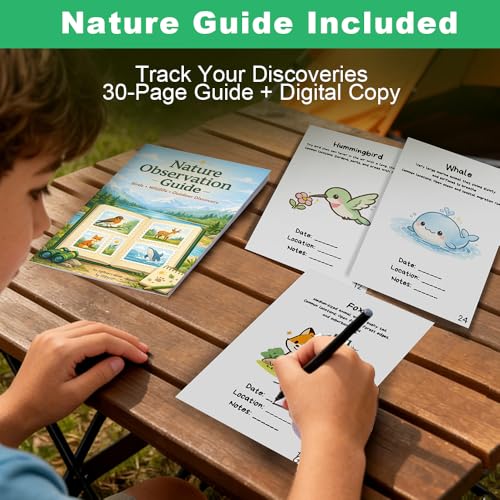 Kids Spotting Scope for Bird Watching, 18X & 36X Beginner Scope for Nature Exploration, STEM Outdoor Gift for Boys & Girls Ages 6-12, Tabletop Tripod, Educational Birthday