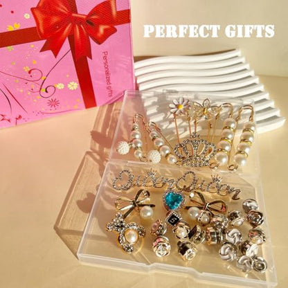 BIIQAKOO Socks Charms Sneaker Shoe Charms for Sock Safety Pins Junk Sock Brooches and Pins for Women Jewelry Charms Kit for Hat Clothes