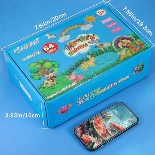 Air Dry Clay Kit for Kids – 64 Colors 15g Each, Non-Toxic Modeling Clay Set - color: 64 Colors