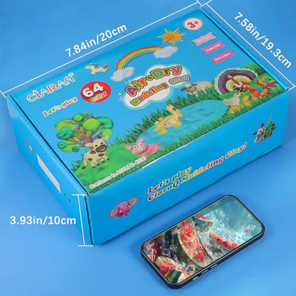 Air Dry Clay Kit for Kids – 64 Colors 15g Each, Non-Toxic Modeling Clay Set - color: 64 Colors