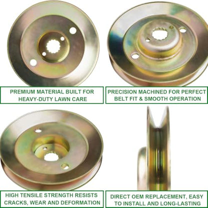 M163464 M154394 Mower Spindle Pulley Fits John Deere Z445 Z425 Z435 Ztrak Zero Turn Mower (3 Pack) - color: M163464 M154394 3 pack