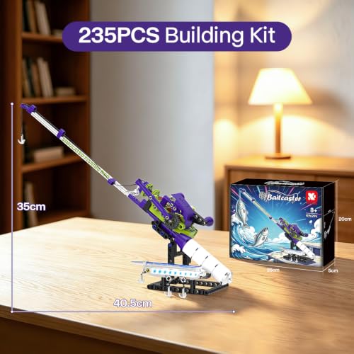 Mechanical Fishing Rod Building Set, STEM Engineering Kit for Kids