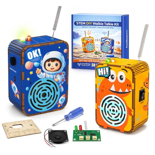 Stem Toys for Kids Age 6-8, DIY Walkie Talkie Building Kit