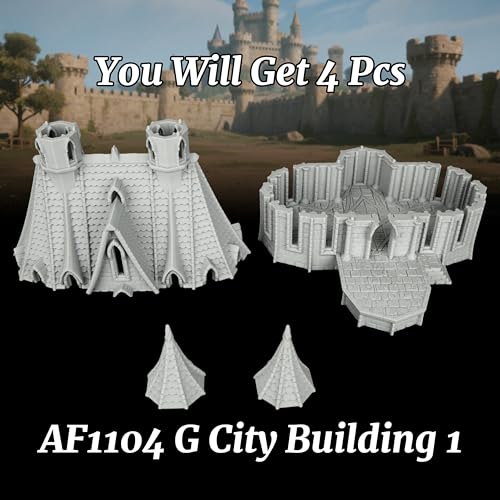 AUSPDICE Modular High-Gothic Stone Manor for TTRPG 25mm Unpainted Terrain - color: Af1104 G City Building 1