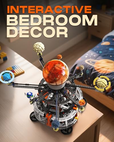 Solar System Building Set, Rotatable Space Toys for Kids, 1282Pcs