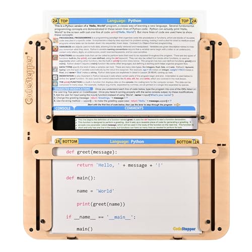 CodeStepper Screen-Free Python Coding & AI Learning Kit, Hands-On STEM Toy for Kids Ages 8-15, 7 Lesson Sets, Homeschool & Classroom Coding Kit, Made in the USA