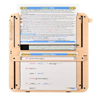 CodeStepper Screen-Free Python Coding & AI Learning Kit, Hands-On STEM Toy for Kids Ages 8-15, 7 Lesson Sets, Homeschool & Classroom Coding Kit, Made in the USA