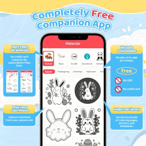 AI Voice Sticker Maker for Kids, Mini Thermal Printer, Green Dino - color: Green