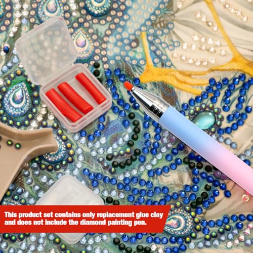 ZYNERY 24 Pcs Glue Clay Refills Paint Pen for Diamond Art Pen Tools, Diamond Refillable Paint Pens for Rhinestones, Gem Art Rhinestone Picker Tool for 5D Gem Painting (8 Boxes) - color: 24 Glue (8 boxes)
