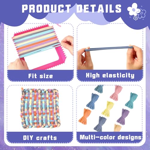 FEBSNOW Weaving Loom Refill Loops 180 Pcs Rainbow Potholder Bands - color: Rainbow