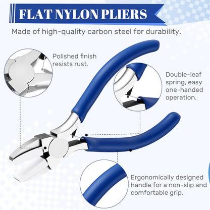 Mudder 2 Pcs Jewelry Making Tool 6 in 1 Bail Making Plier,Clear Blue - color: Clear Blue