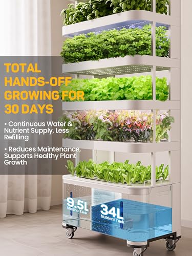Large Hydroponics Growing System,148 Pod Vertical Indoor Garden Tower