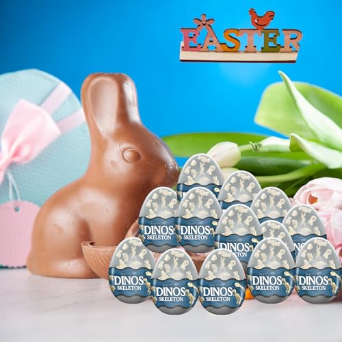 12PCS Pre Filled Easter Eggs with Toy - 12 in 1 Dinosaur Skeleton Model Kit - style: Dinosaur Skeleton