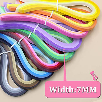 Zorfeter Multi-Color Quilling Paper Strips Kits, 7mm Width, 15" Length - size: Paper Width: 7mm