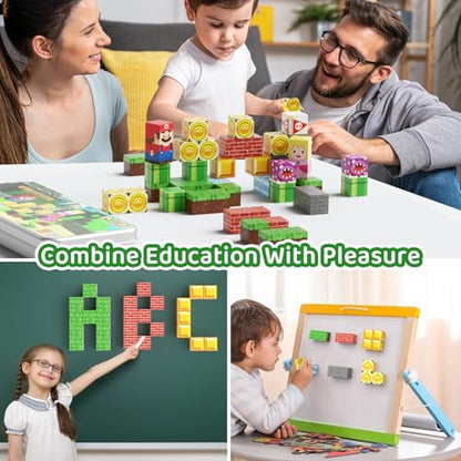 Magnetic Building Blocks Cubes for Kids: 35 PCS Travel Toys Ages 3-8 - size: Game Small - 35PCS