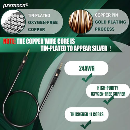 40 Sets / 120 Pcs for Dupont 2.54mm 1-Pin Male-Male Connector Kit - size: 1-Pin Male to Male, style: Black with Cable