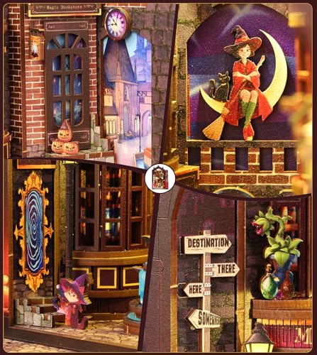 Spilay Book Nook Kit for Adults, Magic Alley DIY Miniature House Kit - color: Magic Alley