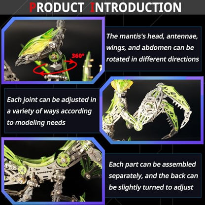 3D Metal Puzzles for Adults, Metal Model Kits Difficult Metal Building Kit - color: Green
