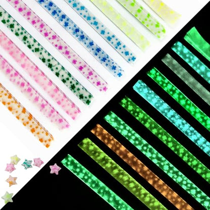 Jtnohx Luminous Origami Star Paper Strips Luminous Origami Four-leaf Clover - color: four-leaf clover