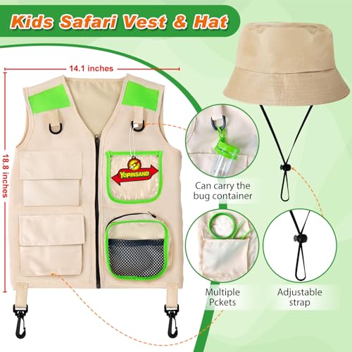 YOPINSAND Kids Explorer Kit & Bug Catcher Kit, Kids Outdoor Exploration Set - color: Green