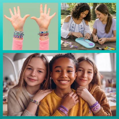 Choose Friendship Bracelet Making Kit – 20 Pre-Cut Threads, Portable Loom with Storage, Makes 8 Bracelets, Craft Gift for Kids Ages 8+, Yellow “Pineapple” - color: Pineapple