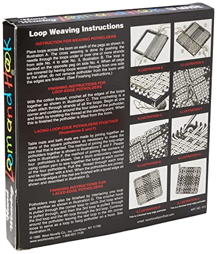 WOOL NOVELTY CO., INC. Deluxe Hand Weaving Loom & Hook