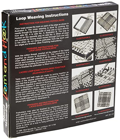 WOOL NOVELTY CO., INC. Deluxe Hand Weaving Loom & Hook