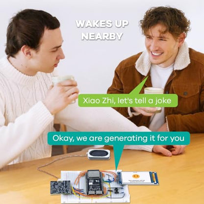 LAFVIN AI Chatbot Kit for ESP32-S3, Preloaded OpenAI & Deepseek Voice Assistant Projects, Voice Wake-up & Real-time Interruption, Suitable for Learning AI and IoT Projects.