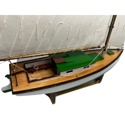 Midwest Chesapeake Bay Flattie Wooden Model Ship Kit for Adults - Beginner Woodcraft Boat Building Set - Easy Laser-Cut DIY Hobby Craft Gift, Made in USA, 1:32 Scale