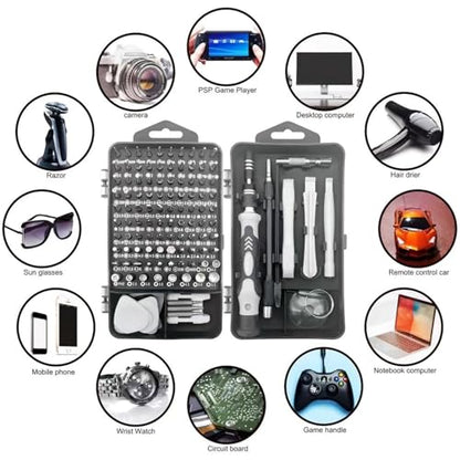 115-in-1 Screwdriver Set, Strong Magnetic Multi-Bit Tool Kit with Special-Shaped Bits, Professional Precision Repair Tools for Phone, Laptop, Electronics - color: Purple