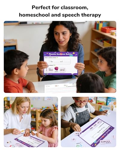 CHEFAN Sentence Building for Kids, Digraphs, Phonics & Sight Words - color: Digraphs Sentence Building