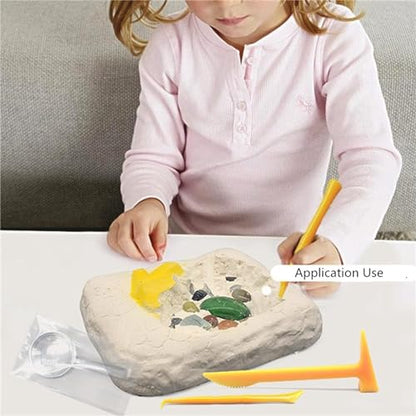 30 Pcs Dino Fossils Dig Kit Digging Hammer Chisel Brush Archaeological Excavation Tool Kit Science Kits for Girls Boys