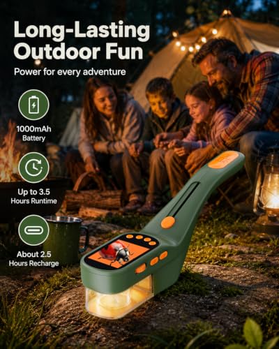 Ashfly Bug Catcher Kit for Kids, Handheld Microscope for Kids with Screen - color: Green