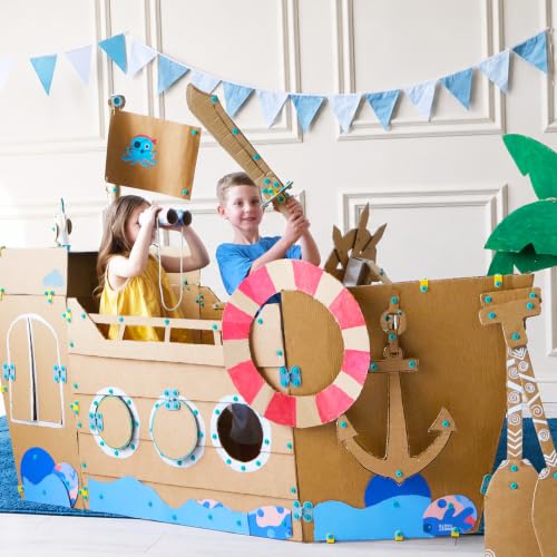 Kizzikids Cardboard Construction Tools, Connectors & Motion Parts Kit