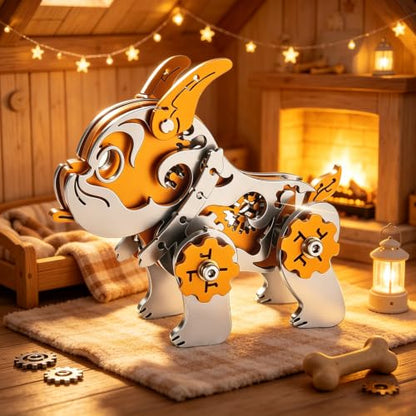 3D Metal Model Kits,Mechanical Bulldog Stainless Steel Gifts Toys - color: A6-bulldag