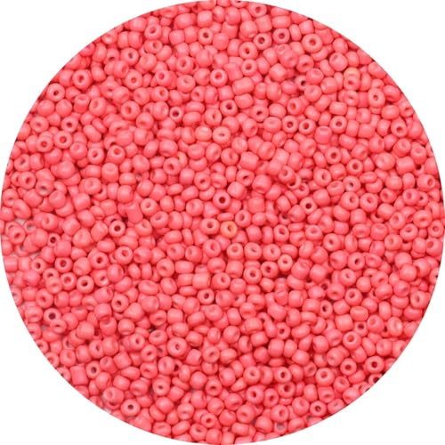 5000pcs Dark Pink Glass Seed Beads Bulk, Small Tiny Waist Spacer Beads for Bracelet, Necklace Jewelry Making, DIY Craft Projects(3mm 8/0) - color: Dark Pink, size: 3mm