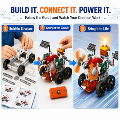 STEM Science Circuit Board Set, 218PCS Edu Smart Lab Building Kit with 19 Models, Physics Experiment Car Kit for Kids, Educational Engineering Toy
