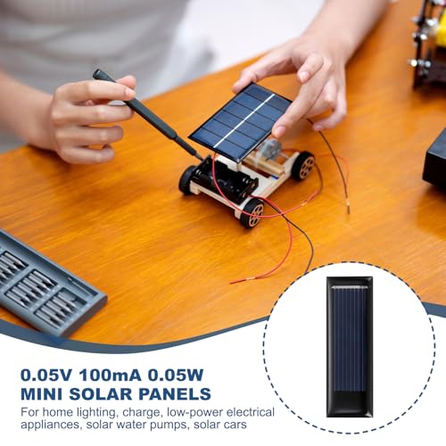 MECCANIXITY 8Pcs 0.5V 0.05W 100mA Mini Solar Panels, Small Solar Photovoltaic Power Cells Charge DIY Electric Toy Materials Kits - style: 0.5V 0.05W 0.1A