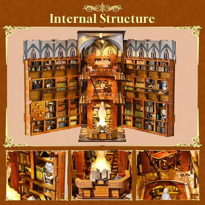 CCCDF Public Library Book Nook Kit, DIY Miniature House Kit for Adults - color: Public Library