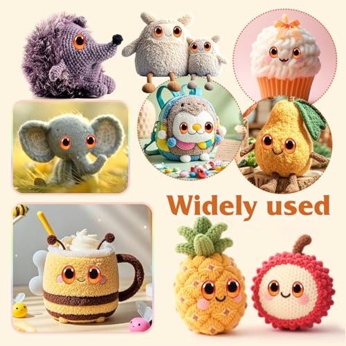 TOAOB 28pcs Orange Oval Safety Eyes with Washers 13 x 18mm Stuffed Animals Craft Plastic Doll Eyes for DIY Amigurumis Crochet Puppet Making - color: Orange
