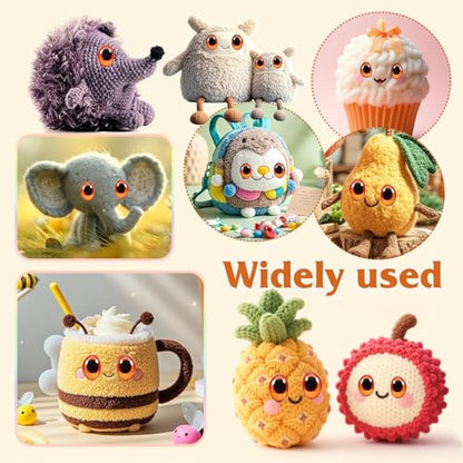 TOAOB 28pcs Orange Oval Safety Eyes with Washers 13 x 18mm Stuffed Animals Craft Plastic Doll Eyes for DIY Amigurumis Crochet Puppet Making - color: Orange
