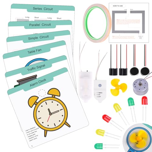 GiftAmaz Paper Circuits Kit for Kids, STEM Electric Circuit Motors Kit - style: Real-Life Themed Paper Circuits Kit