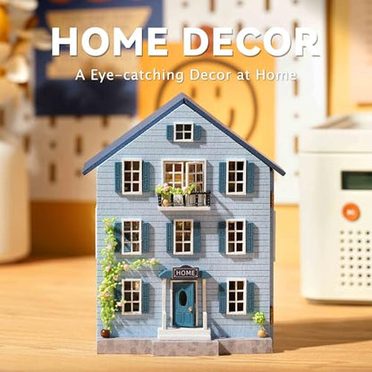Flever Dollhouse Miniature DIY House Kit Creative Room with Furniture for Romantic Valentine's Gift (Molan House) - color: Molan House