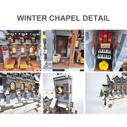 Winter Chapel - Blocks Set,1074 PCS Snow Village Church for Adults