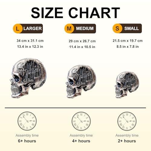 City Skull Puzzles Adults Gifts Wooden 175 Pieces 11.4 * 10.5in - color: City Skull, size: Medium