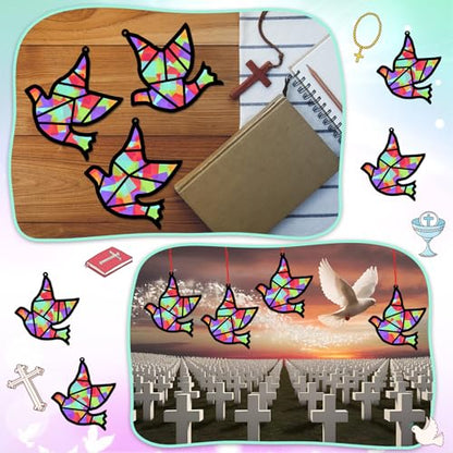 Sinload 24 Pcs Dove Crafts Religious Sunday School Dove Tissue Paper Kit - style: Dove