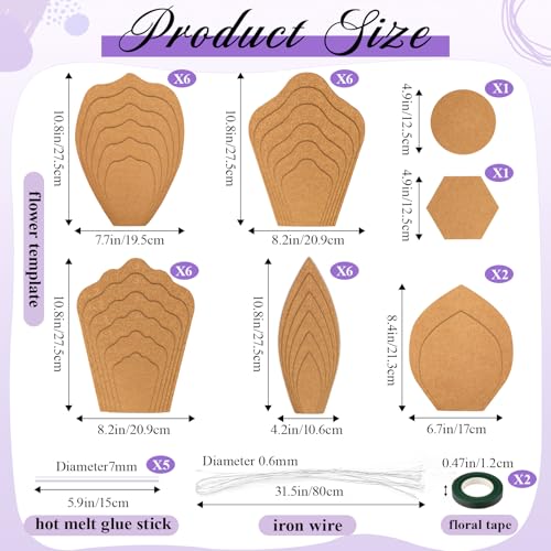 6 Colors Crepe Paper Kit 17 x 98 Inch, Purple and Green Series - color: Purple and Green Series